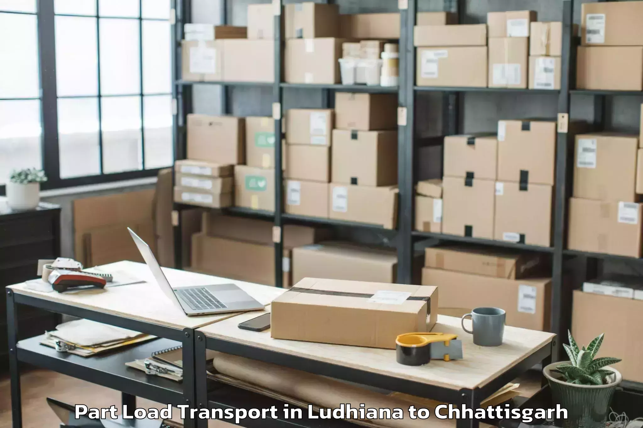 Book Ludhiana to Mahasamund Part Load Transport Online